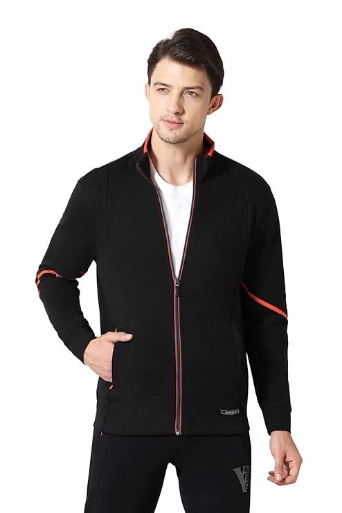 Van Heusen Cotton Blend Men High Neck Jacket