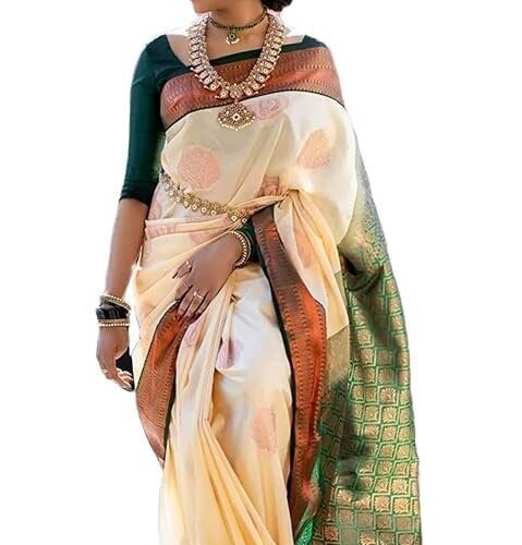 Harshiv enterprise Pure Original Kanchi Kanjivaram Zari weaving silk Royal Rajwadi Kalamkari desinger Saree With Blouse piece for Wedding
