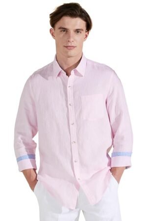 Symbol Premium Men's Pure Linen Solid Casual Shirt